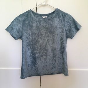 Light blue (looks like last pic) velvet BP. Top